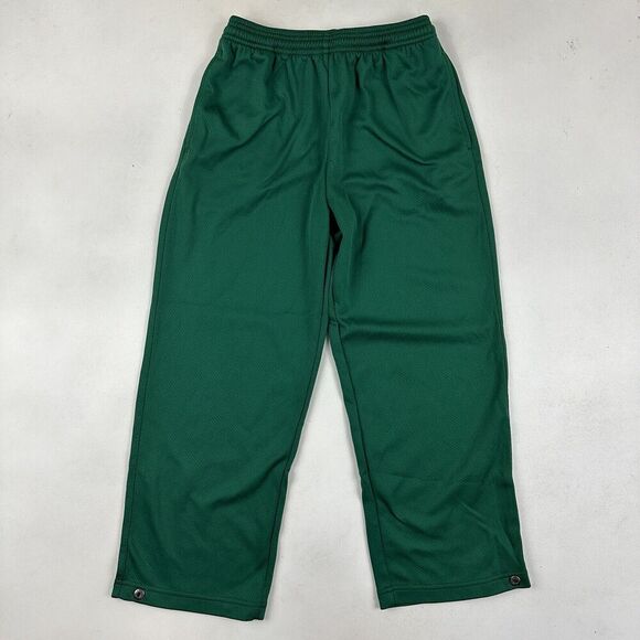 Eastbay SportSource Green Elastic Waist Track Pants Snap Leg Crop Sz YL Youth L - Picture 2 of 10